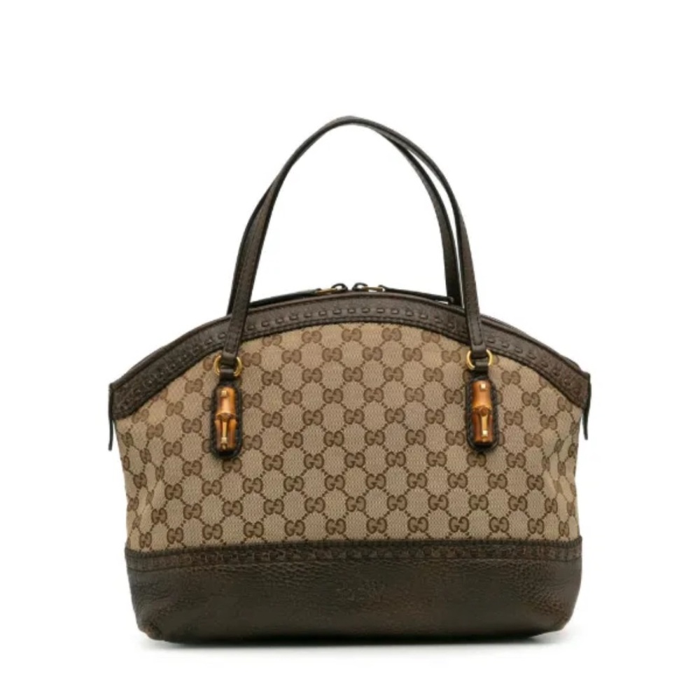 Gucci Bamboo Signature Brown and Cream bag